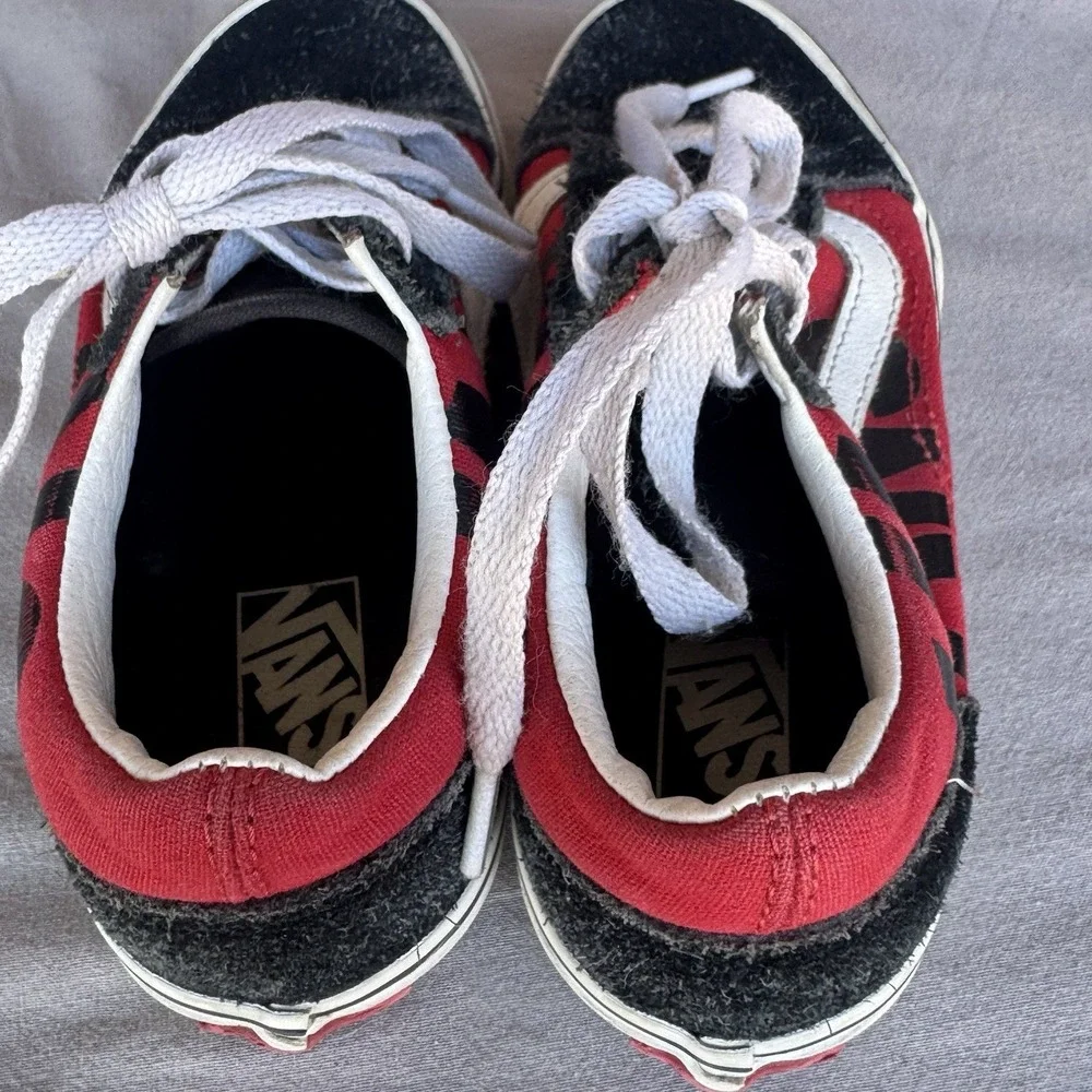 Size 13c - Vans Kids Red Black Shoes‎
